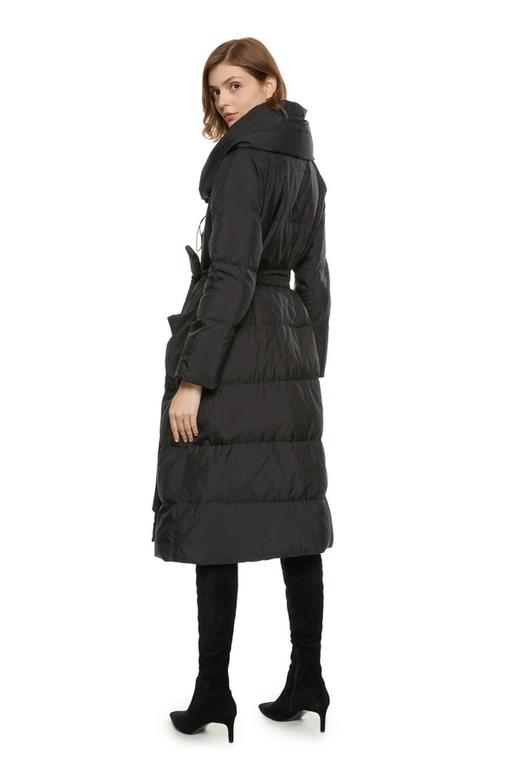 DEHUNTER 黑色束腰长羽绒 6161 商品图1