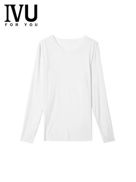 安莉芳旗下IVU男士莫代尔圆领无痕修身暖衣内穿打底秋衣UD00141