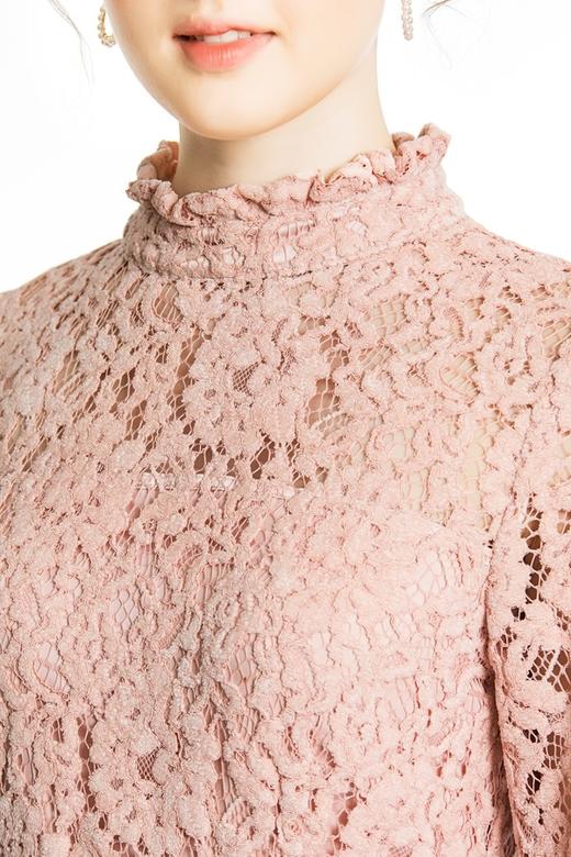 SUMMER & SAGE 粉色镂空花朵连衣裙 4309 商品图3