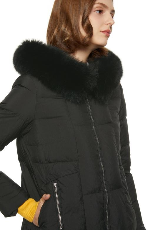 ELLA JADE 黑色狐狸毛装饰羽绒服 933 商品图3