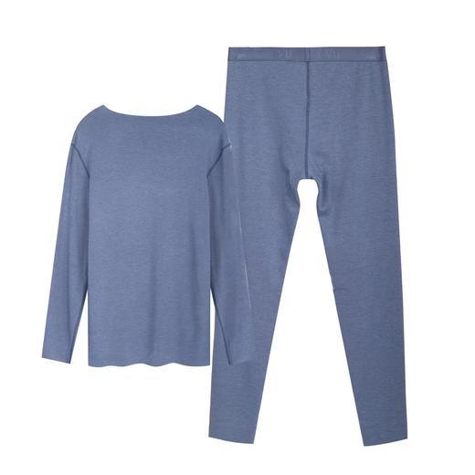 安莉芳IVU暖衣打底套装男新品V领加绒修身无痕秋衣秋裤UD00097 商品图2