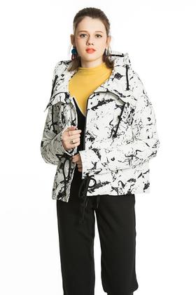 ELLA JADE 大理石纹理短款羽绒服 4423