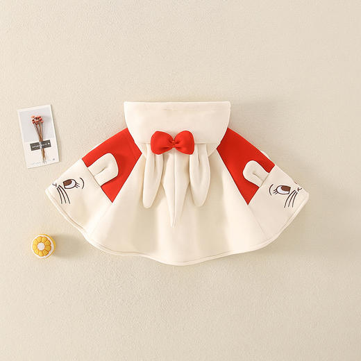 【俏皮魔法兔婴儿斗篷】秋冬季外出防风小外套加厚魔法兔可爱小童加绒宝宝披风 商品图3