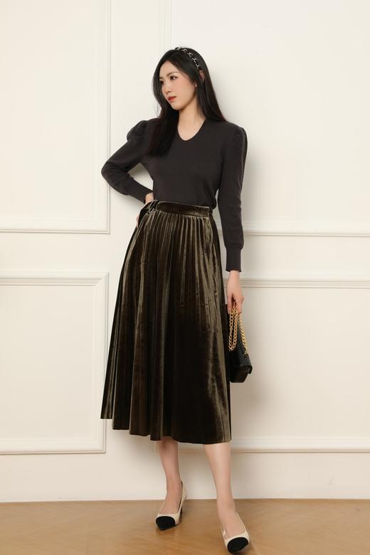 CENCH EDITION 复古丝绒百褶裙 400 商品图2