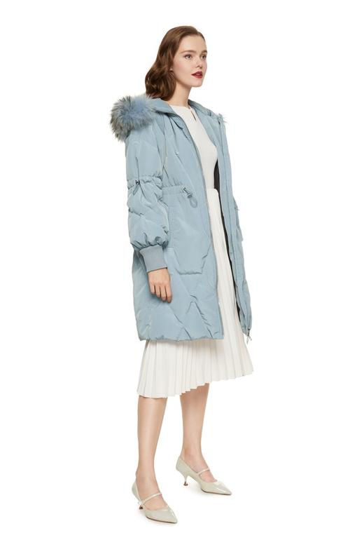 COMPLEMENTAIR 雾霾蓝毛领羽绒服 5801 商品图4