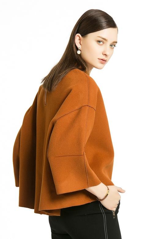 ELLA JADE 焦糖色圆领呢料上衣 228 商品图4