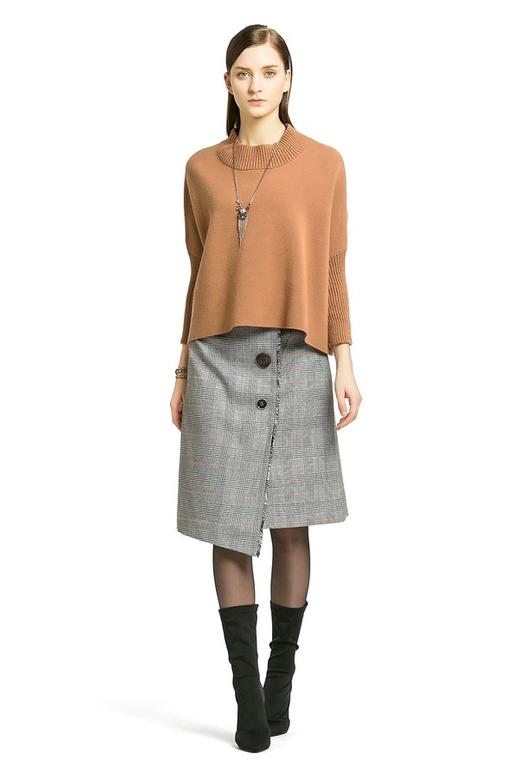 Eifini伊芙丽 金属扣装饰不规则半裙 374 商品图1