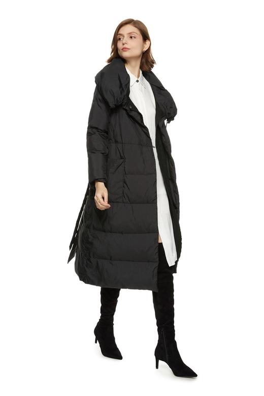 DEHUNTER 黑色束腰长羽绒 6161 商品图4