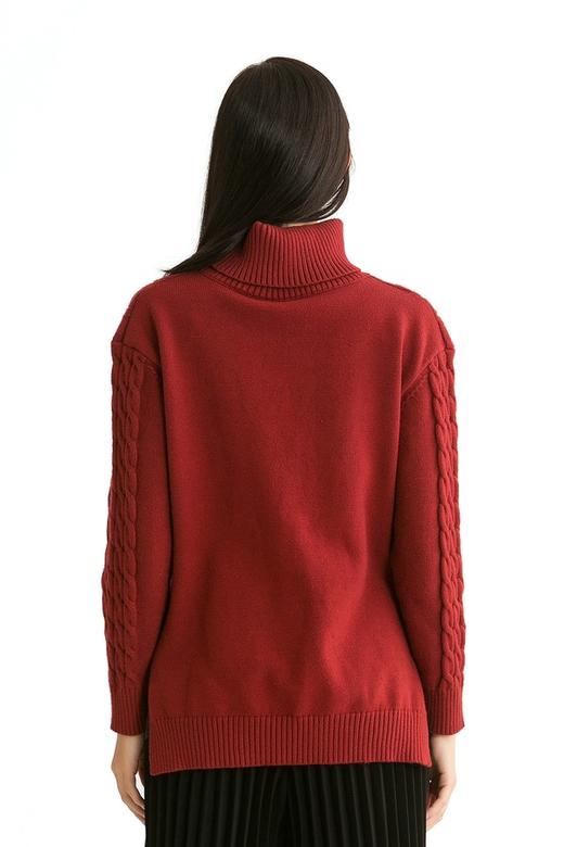 AUGUST 1 EIGHT 酒红色高领针织衫 994 商品图2