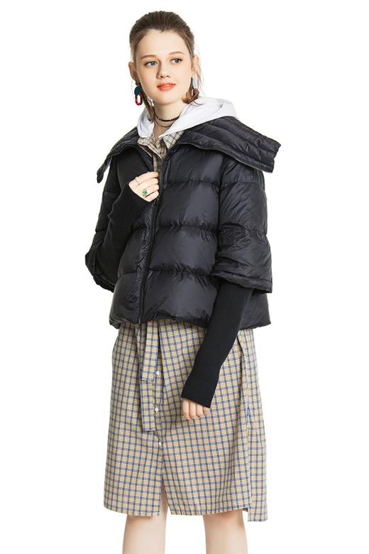 ELLA JADE 夸张领型羽绒短外套 4424 商品图0