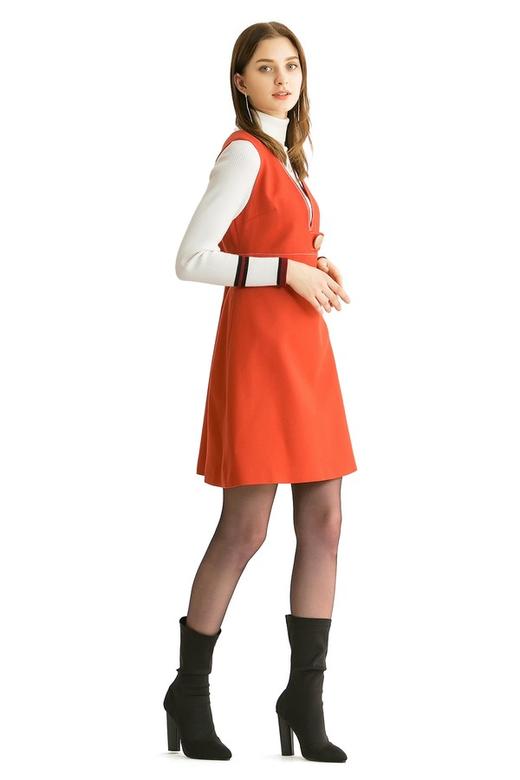 NOIR 气质红色呢料连衣裙 87 商品图2