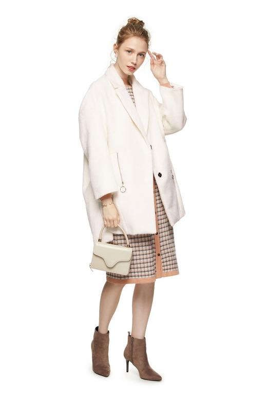 LNNNS 金属拉链米白色大衣 8075 商品图4