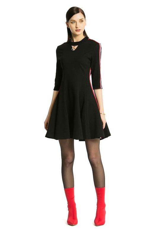 SUMMER & SAGE 运动风条纹修身连衣裙 797 商品图0