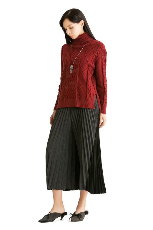 AUGUST 1 EIGHT 酒红色高领针织衫 994 商品图3