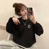 【新款上市 时尚百搭情侣装卫衣】女装笑脸图案圆领卫衣女生潮牌宽松韩版超火ins 慵懒风上衣外套 商品缩略图0