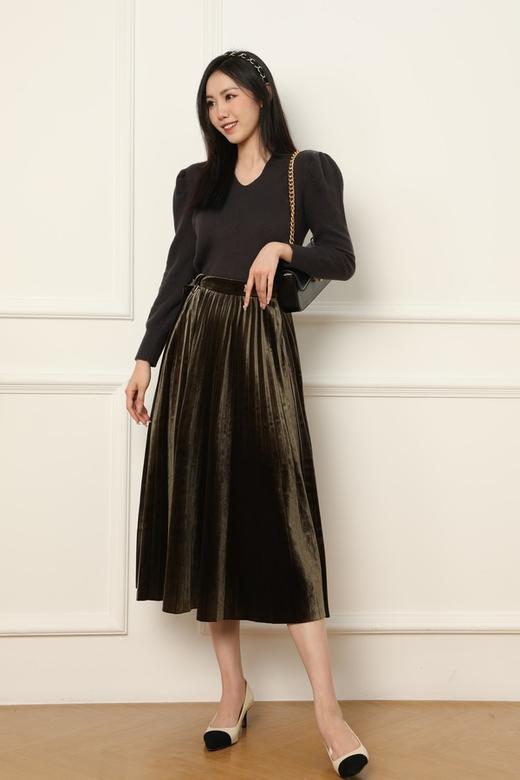 CENCH EDITION 复古丝绒百褶裙 400 商品图3