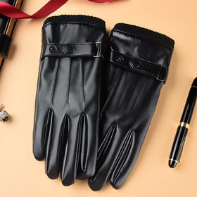 皮手套男士冬季加绒加厚保暖防寒防水可触屏冬天骑行摩托车电动车 rr56