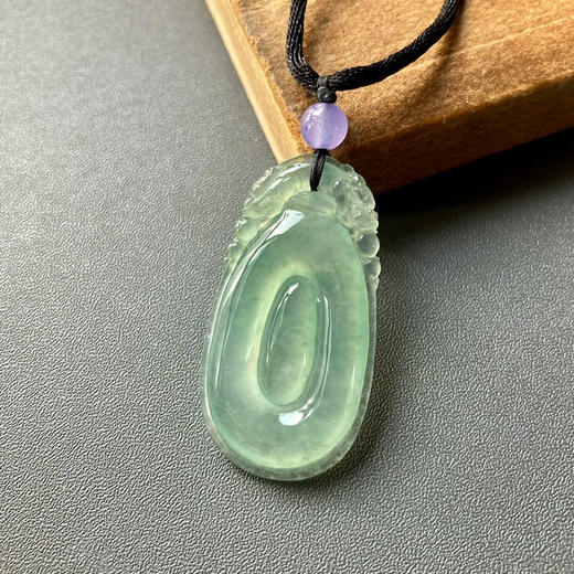 高冰种淡晴水双龙翡翠福在眼前 商品图1