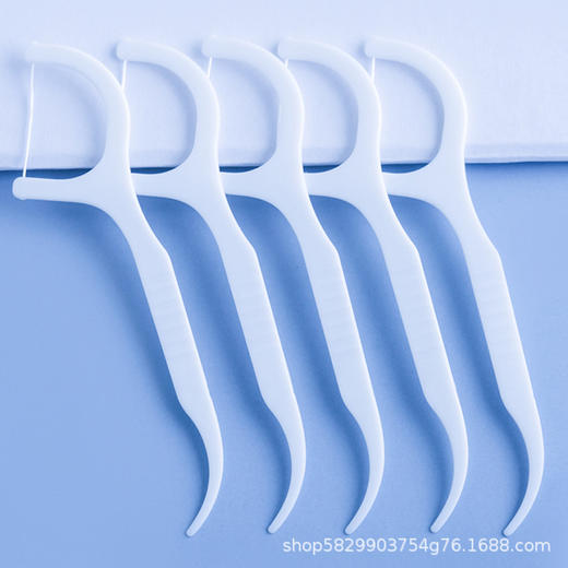 「买1送1！到手两袋200支」大虎爸爸经典弹力牙线 口腔护理袋装100支牙线 商品图2