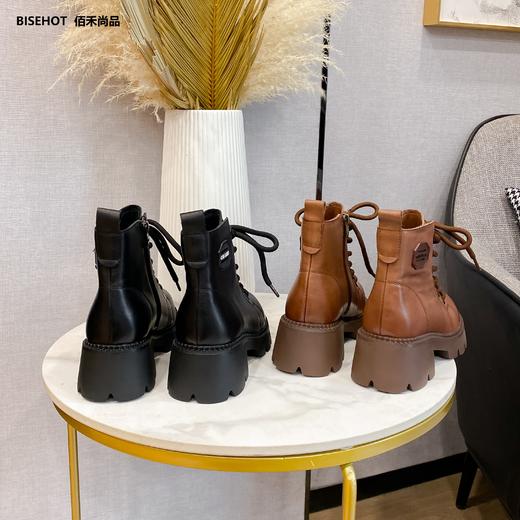 新品冬季厚绒牛皮百搭马丁靴968B25516 商品图1