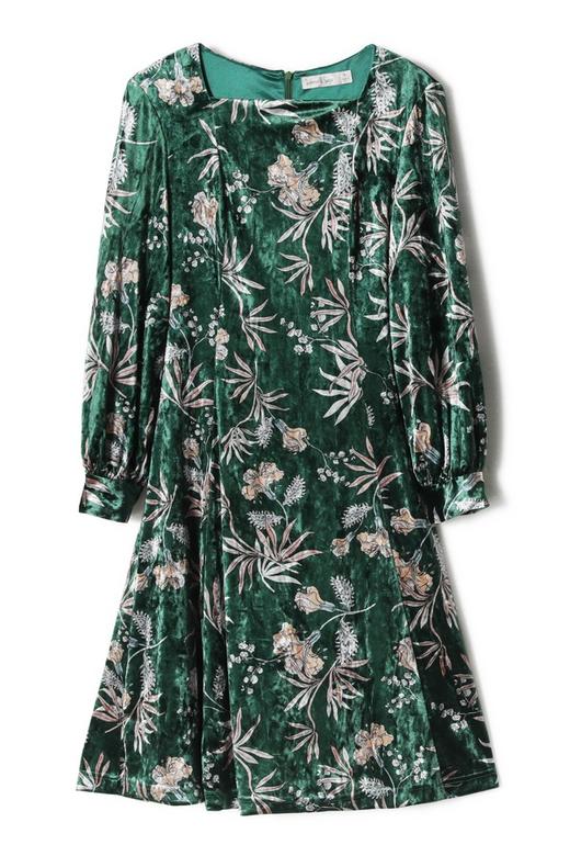 SUMMER & SAGE 植物印花点缀连衣裙 4319 商品图5