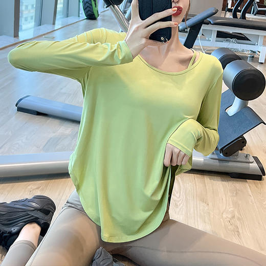 【限时秒】YOGACODE火树银花/宽松显瘦健身跑步训练透气瑜伽t恤YCDS366 商品图0