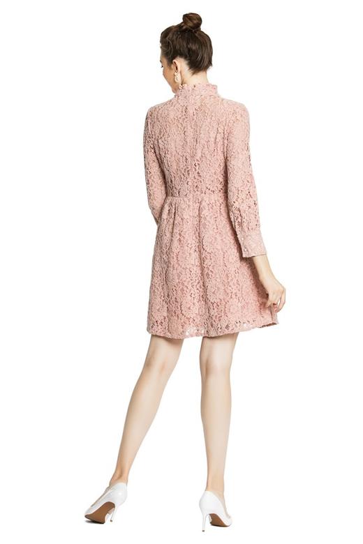 SUMMER & SAGE 粉色镂空花朵连衣裙 4309 商品图2