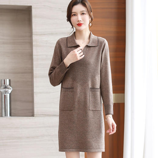 QY 8288纯色气质减龄针织裙 商品图2