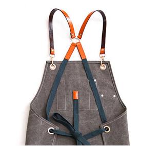 齐彩艺创同款时尚手工咖啡烹饪围裙定制 商品图2