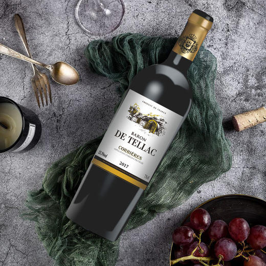 【法国进口】特里亚男爵科比埃干红葡萄酒 13%vol 750ml/瓶 商品图1