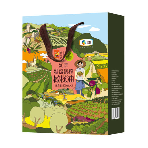 中粮初萃 特级初榨橄榄油礼盒500ml*2瓶 商品图3