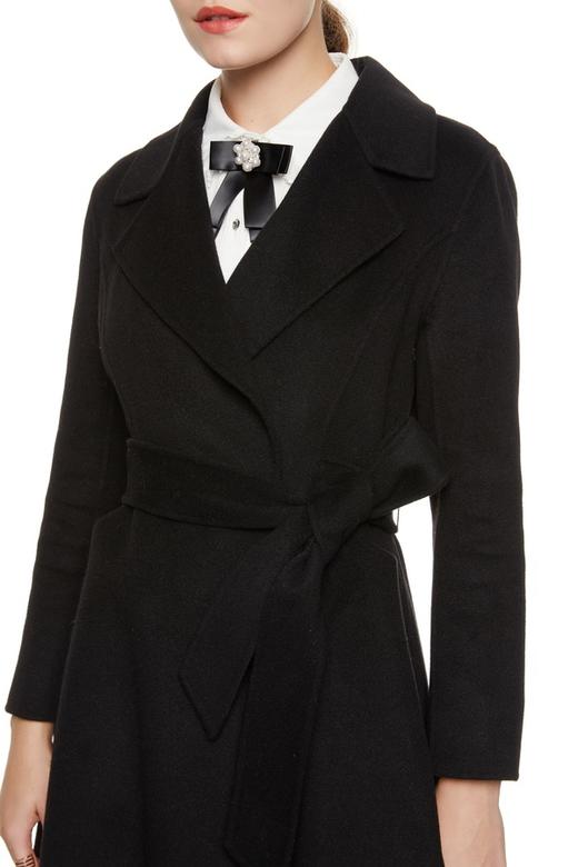 ELLA JADE 黑色系带双面呢大衣 104 商品图3