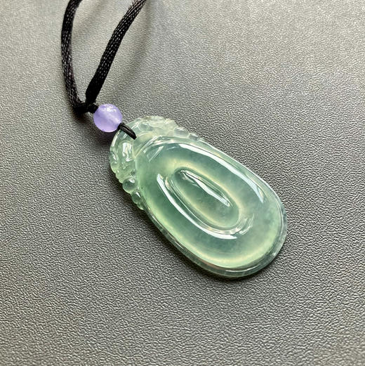 高冰种淡晴水双龙翡翠福在眼前 商品图3