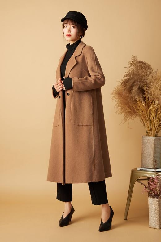 ZVY 棕色大口袋羊毛大衣 4226 商品图3