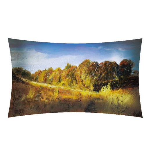 羽诗制造出品 吴宜恩老师创作金色晚秋腰枕颈枕全真丝天然密实 商品图3