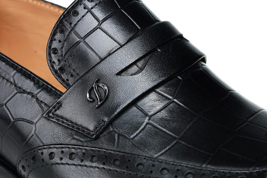 豪麟名鞋奥莱都彭男鞋牛皮革皮鞋E31231336黑色  原价5260元 商品图1