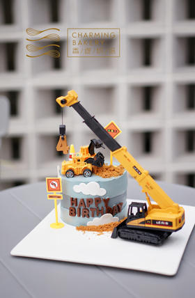 【会员特惠253.44元】工程车 吊机蛋糕