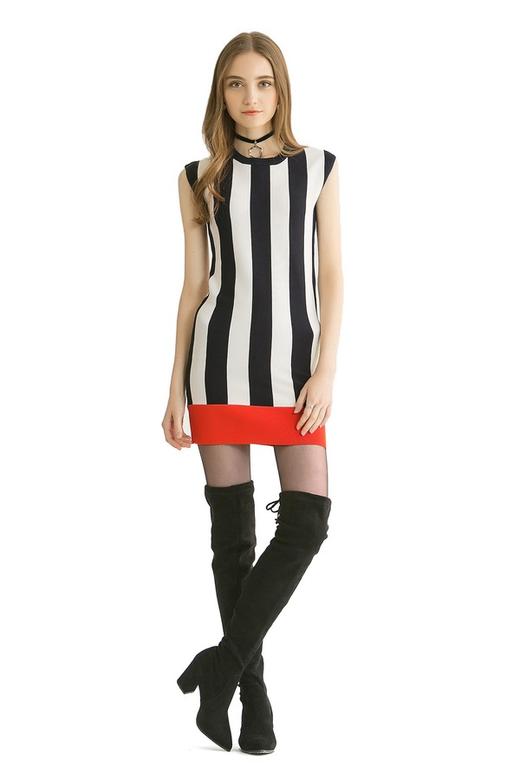 NOIR 撞色条纹紧身包裙 860 商品图1
