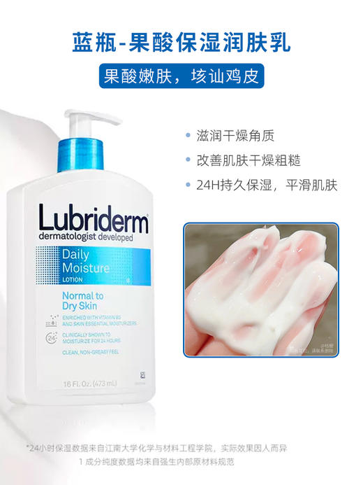 【保税区包邮直发】美国 强生Lubriderm露比黎登 果酸A醇 淡香身体乳 473g 商品图3