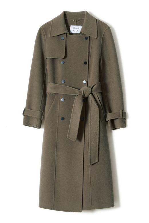 ELLA JADE 军绿色风衣式呢大衣 106 商品图4