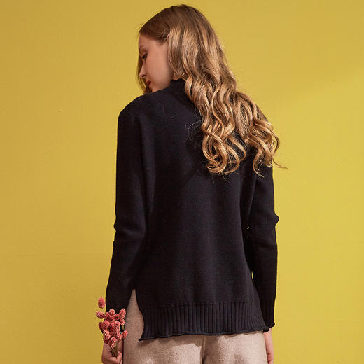 欧芮儿2017秋装宽松图案打底套头毛衣女秋冬 商品图1