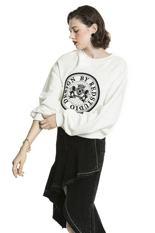 AVA 字母刺绣宽松卫衣 4223 商品图0