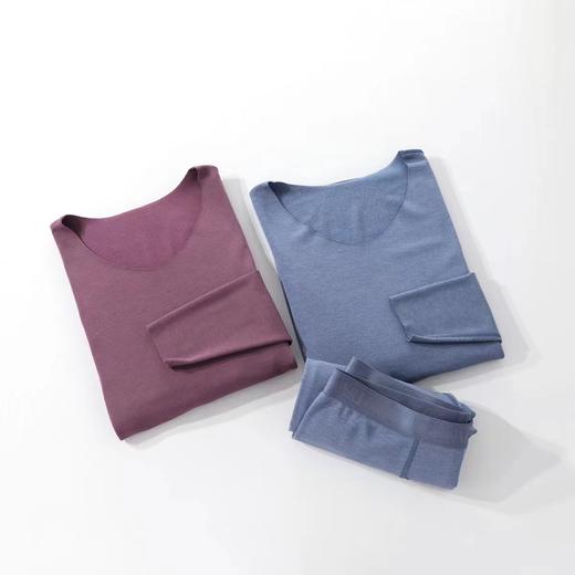 安莉芳IVU暖衣打底套装男新品V领加绒修身无痕秋衣秋裤UD00097 商品图3