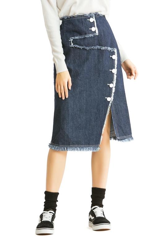 ELLA JADE 开衩中高腰牛仔裙 282 商品图0