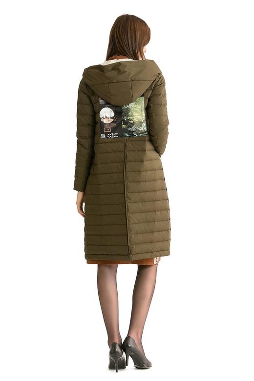ELLA JADE 军绿色长版连帽羽绒服 250 商品图4