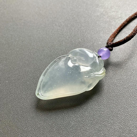 冰种厚庄翡翠大桃子灵猴献瑞 商品图5