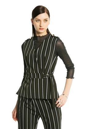 NOIR 包裹式条纹背心 818