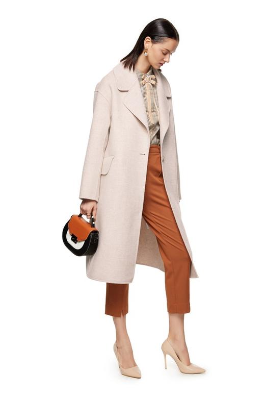 ELLA JADE 清新奶油色羊毛大衣 8193 商品图4