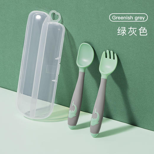 安配可折叠弯弯小鱼叉勺AP3102绿 商品图0