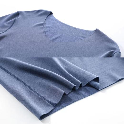 安莉芳IVU暖衣打底套装男新品V领加绒修身无痕秋衣秋裤UD00097 商品图4